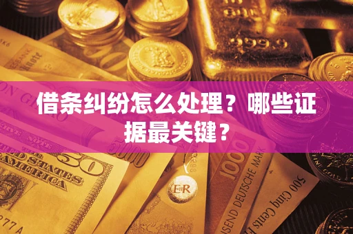 北京借条纠纷怎么处理？哪些证据最关键？