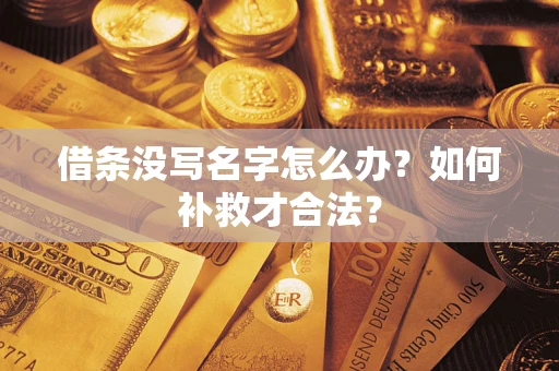 北京借条没写名字怎么办？如何补救才合法？