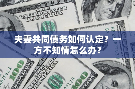 北京夫妻共同债务如何认定？一方不知情怎么办？