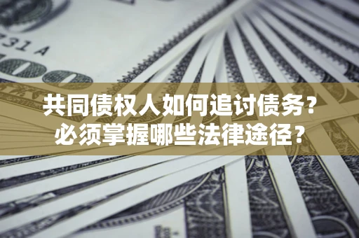 北京共同债权人如何追讨债务？必须掌握哪些法律途径？