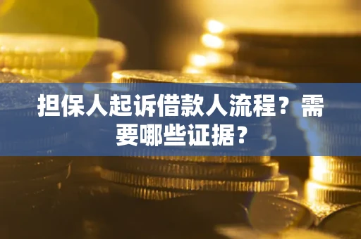 北京担保人起诉借款人流程?需要哪些证据? 北京担保人起诉借款人流程?需要哪些证据?