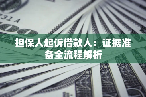 北京担保人起诉借款人：证据准备全流程解析